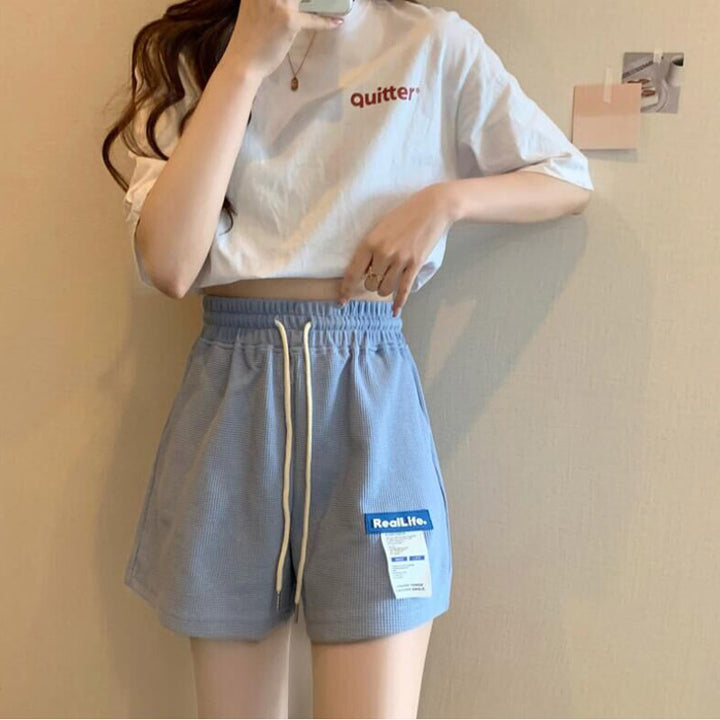 Femme Relaxed Fit Vaffelstrik Lounge Shorts Stilla