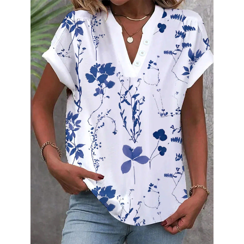 Damebluse med blomsterprint fra Stilla