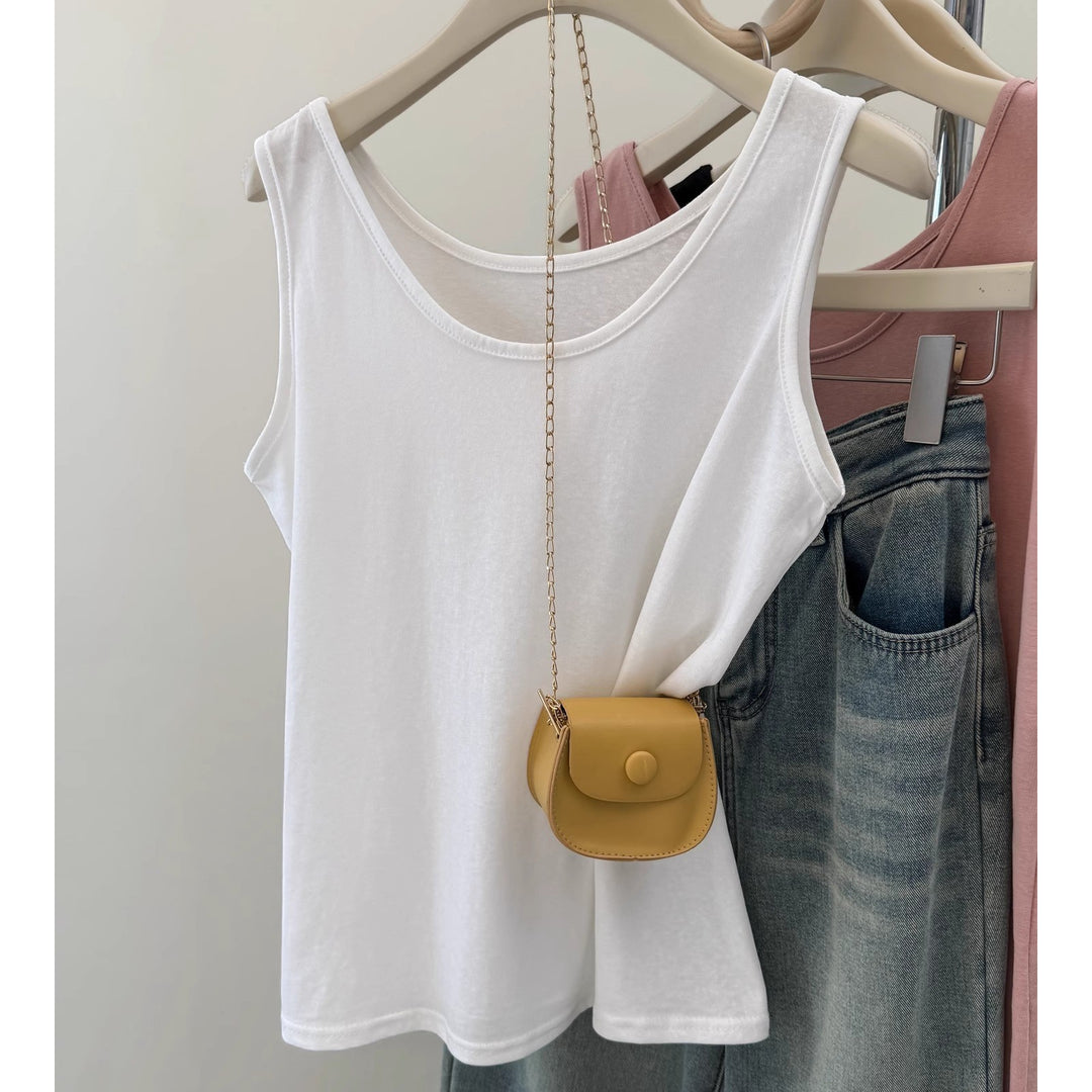 Femme Blødt Jersey Tanktop med flatterende snit Stilla