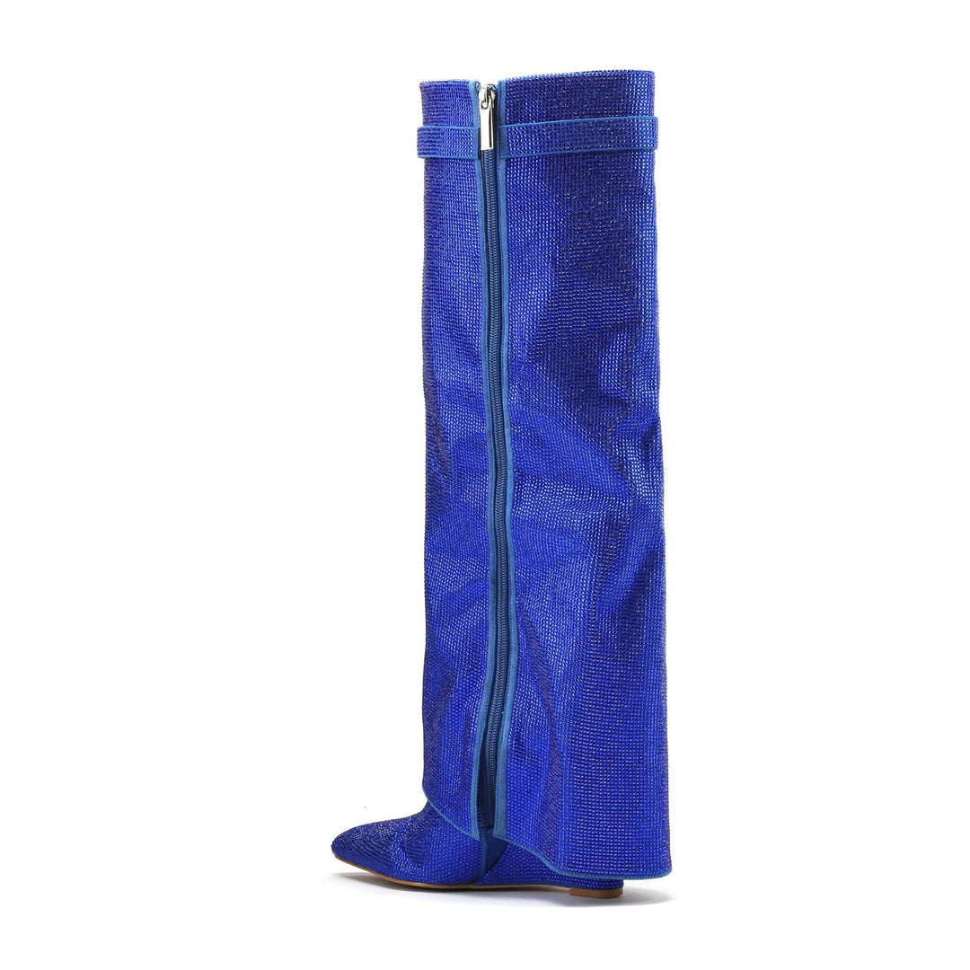 Femme Statement Over-knæ Glimmer Støvler Stilla