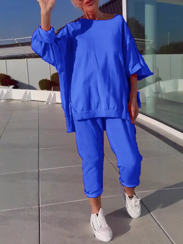 Damer Casual Sport outfit med oversized top og komfortable bukser Stilla
