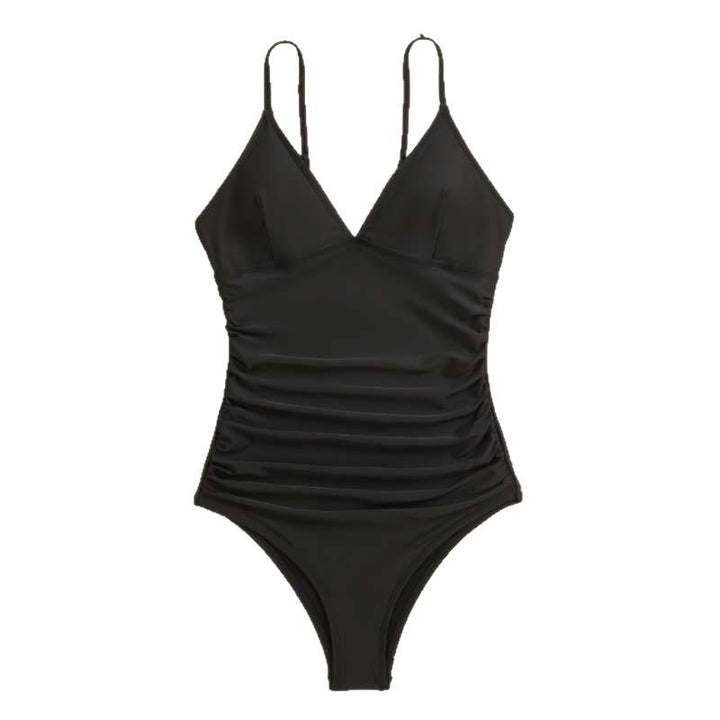 Dame Elegant Én-delt Badedragt med raffinerede Draperinger og justerbare Stropper Stilla