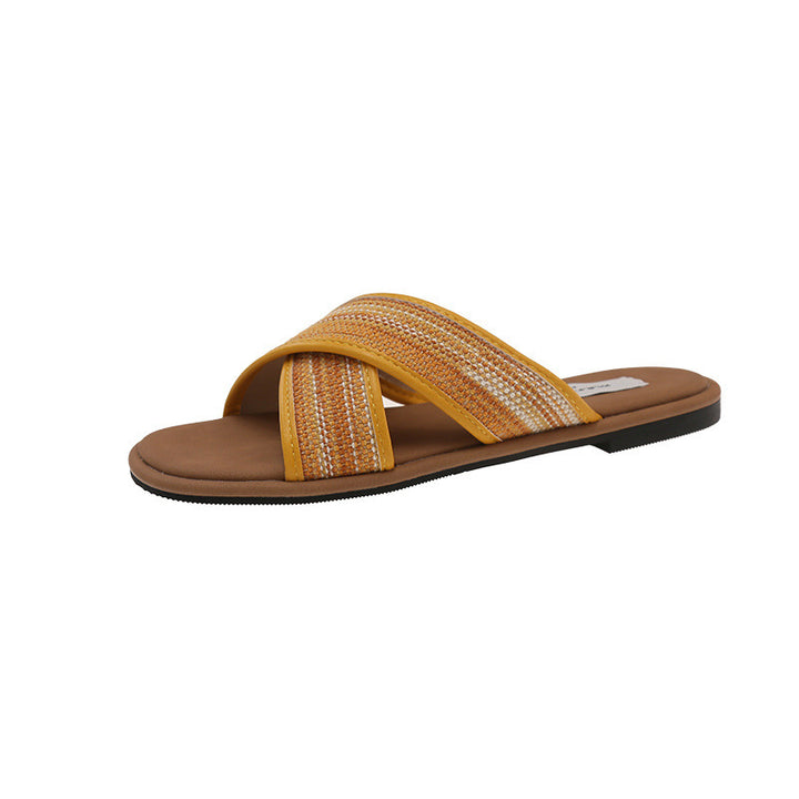 Femme Stilfulde Slip-On Remsandaler med Komfortabelt Remdesign Stilla