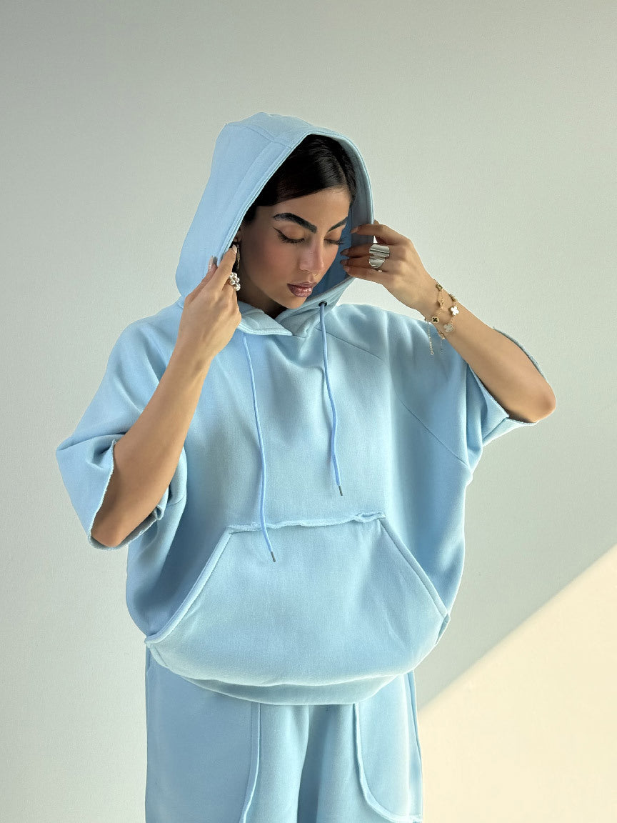 Kvinder Oversized Hætte sweater med Kænguru Lomme og Elastisk Bund Skovae