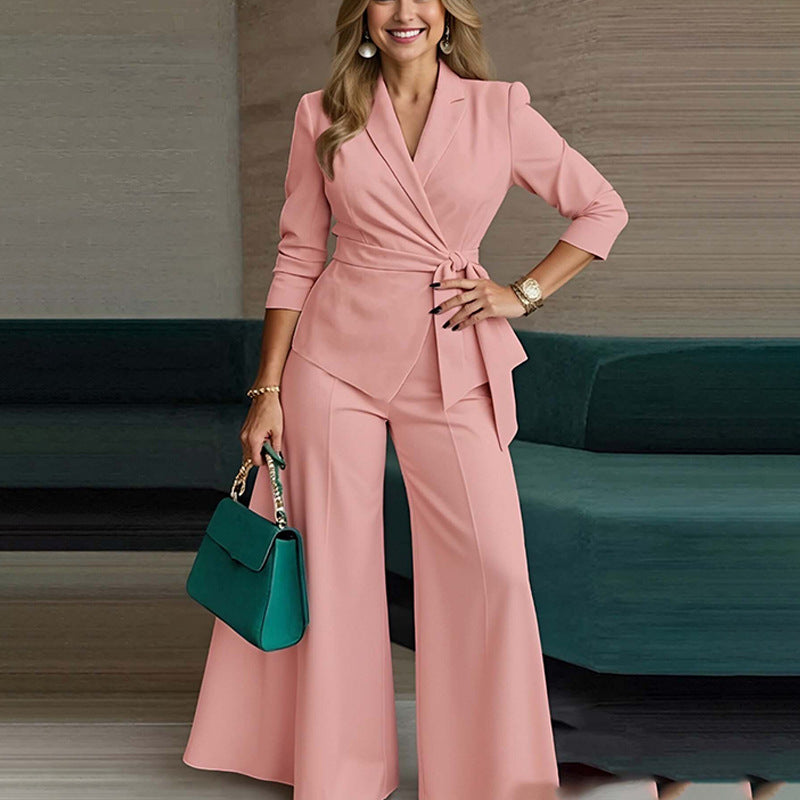 Kvinders elegante jumpsuit med skræddersyet snit og knyttet design Stilla