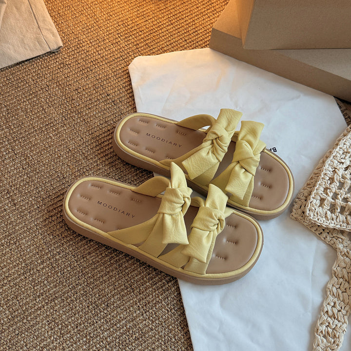 Femme Stylish Knot Slide Sandaler Stilla