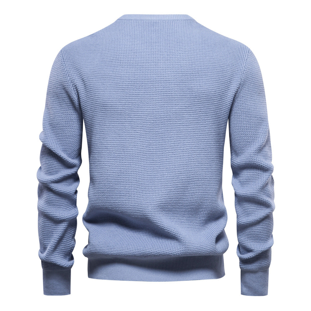 Herrer strikpullover med moderne stribemønster og unik tekstur Stilla