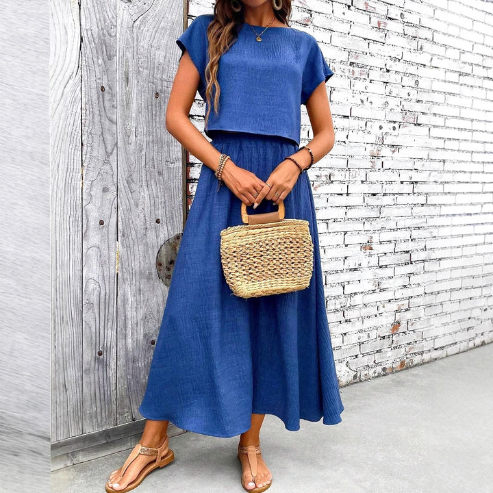 Dame Maxi-kjole med cropped overdel og afslappet snit Stilla