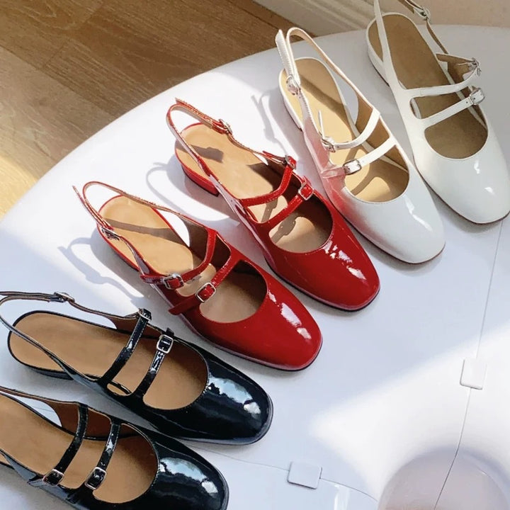 Dame Slingback Ballerinas med mode remme og elegant design Stilla