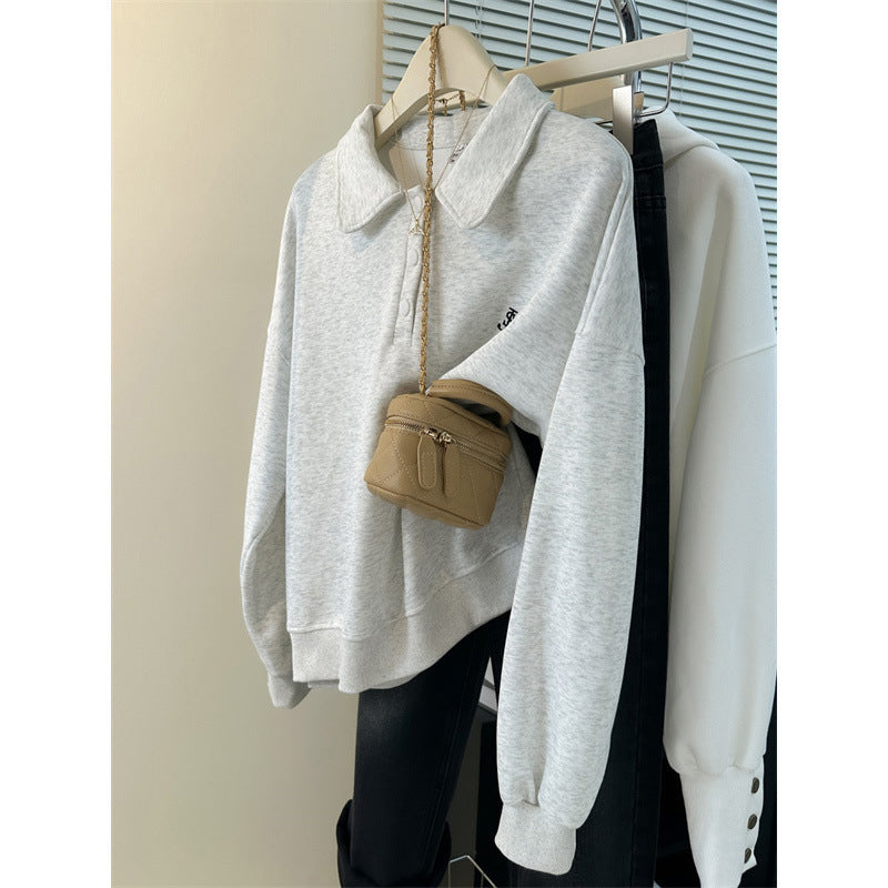 Femme Stiletisk Langærmet Polo Sweatshirt Stilla