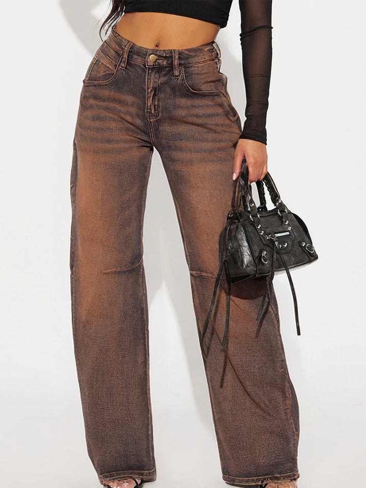 Damer Bred Jeans Stilla