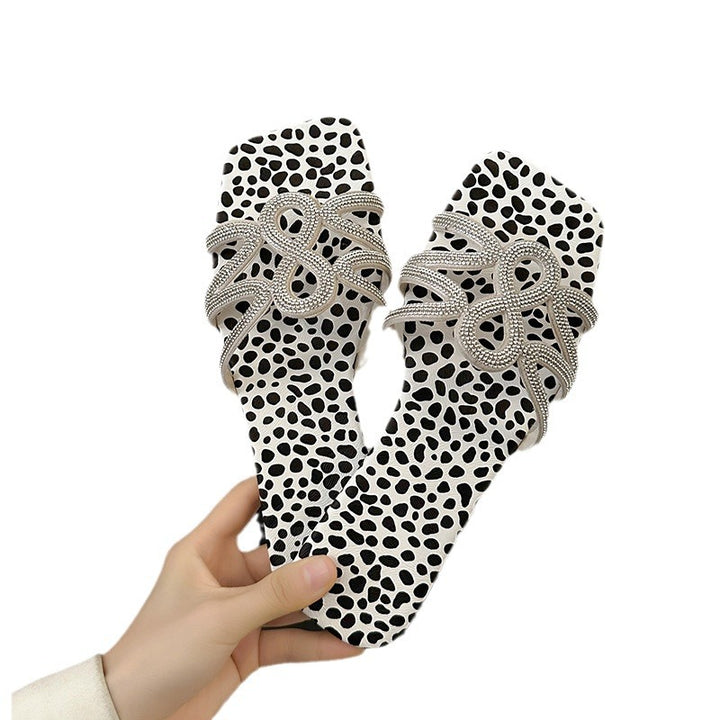 Dame elegante sandaler med glitrende sløjfer og moderne design Stilla