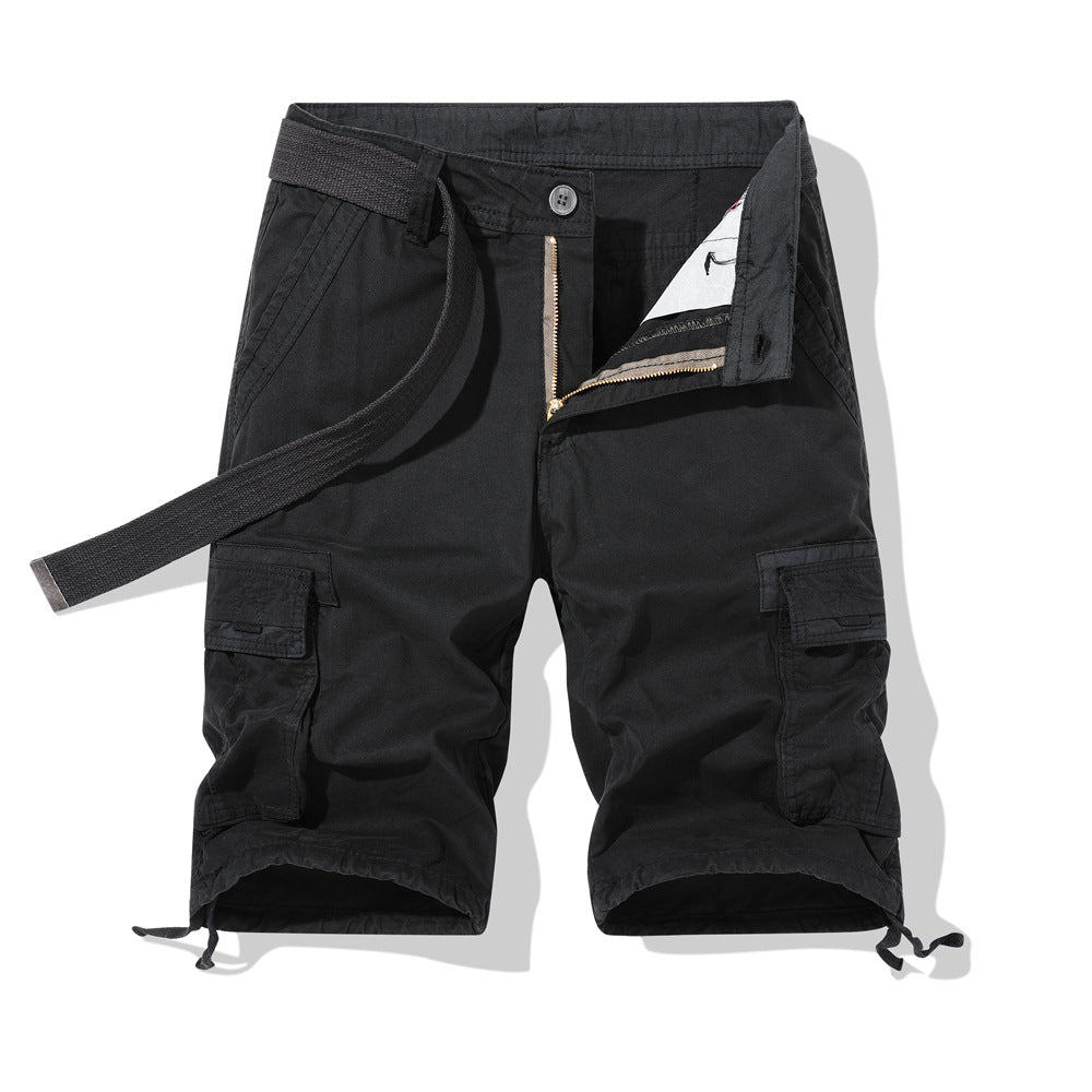Herrer Cargo-Shorts med multifunktionelle lommer og justerbar talje Stilla