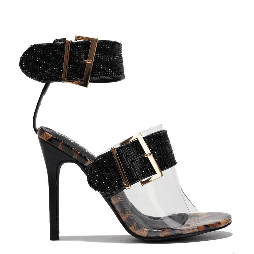 Femme Clear Strap Højhælede Sandaler med dekorativ spænde Stilla