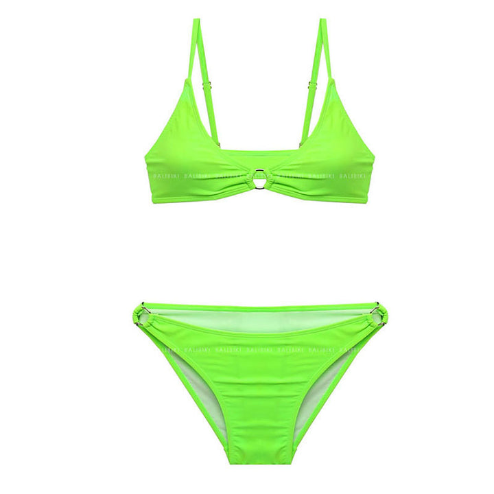 Dame trekant-bikini med fashionable knude-detalje og figursyet pasform Stilla