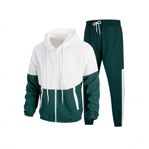 Herrer sporty outdoor sæt med åndbare materialer og stilfuldt farveblokdesign Stilla