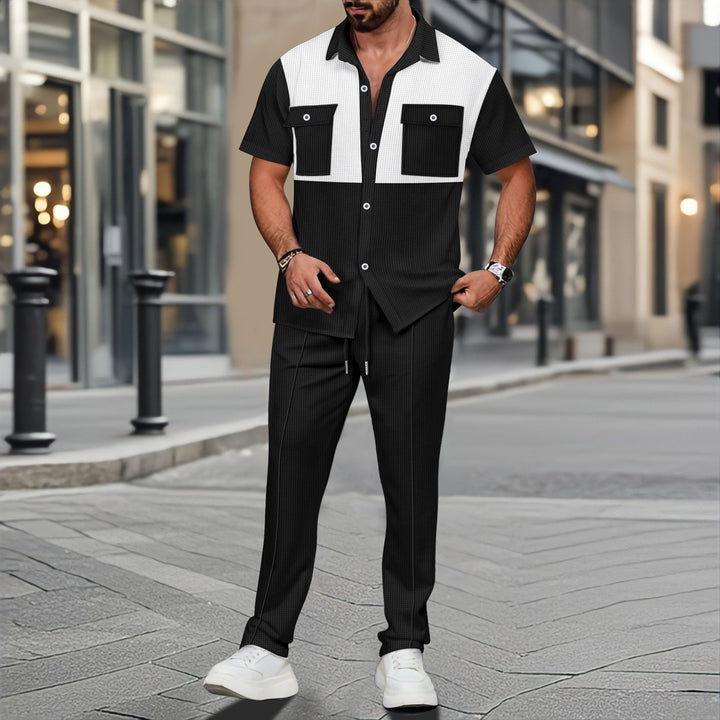 Herrer Moderne fritidsoutfit med kontrastdetaljer og praktiske lommer Stilla