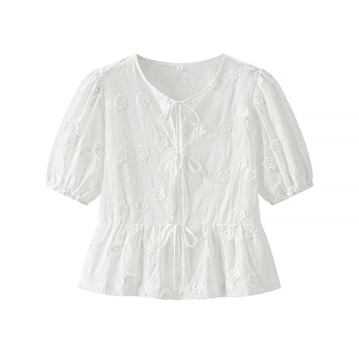 Femme Peplum Top og Shorts Sæt Stilla