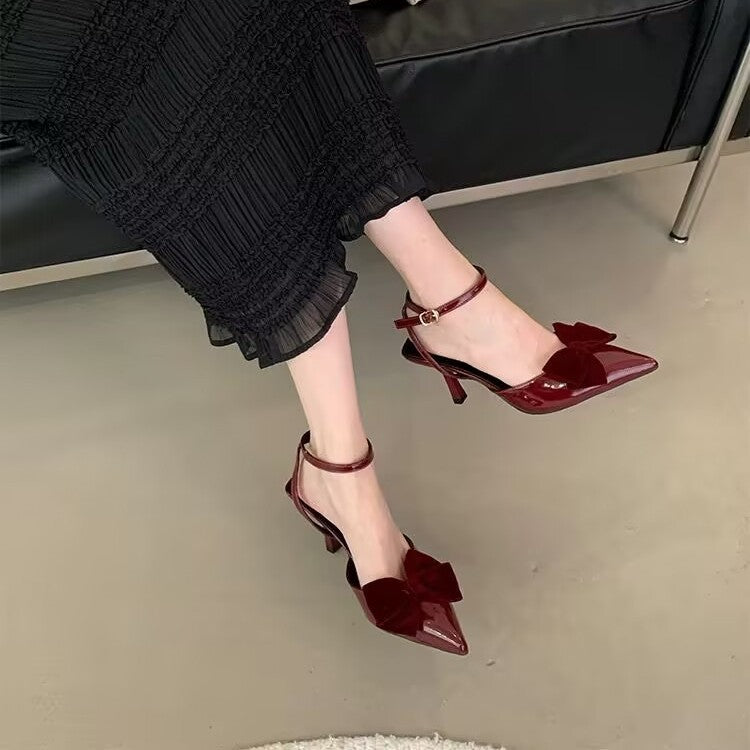 Dame Slingback Pumps med elegante sløjfedetaljer Stilla