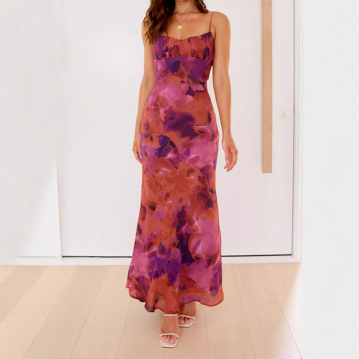 Kvinder Elegant Maxi Kjole med Blød Gradient og Delikate Spaghetti Stropper