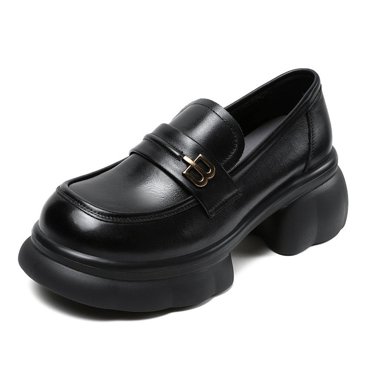 Dame Chunky Platform Sko med elegant spænde-detalje Stilla
