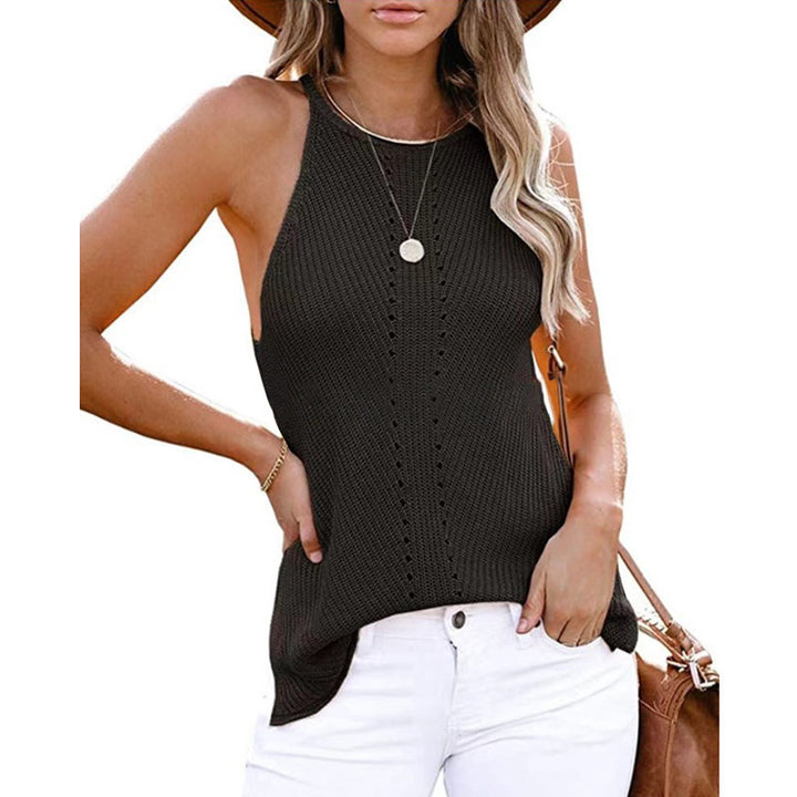 Dame luftig sommer strik top med elegant racerback-design Stilla