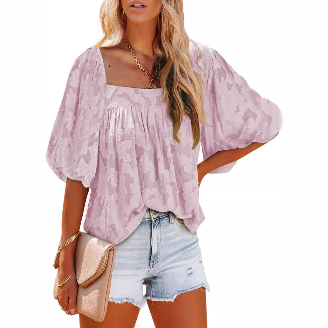 Damebluse med vide ærmer og elegant snit Stilla