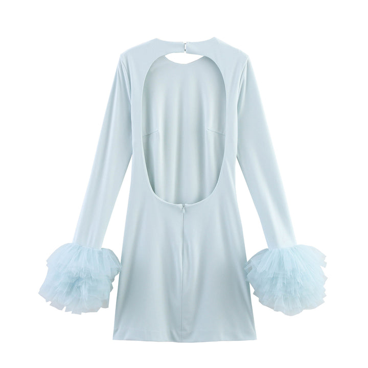Femme Tüll Puffærmer Mini Kjole Stilla