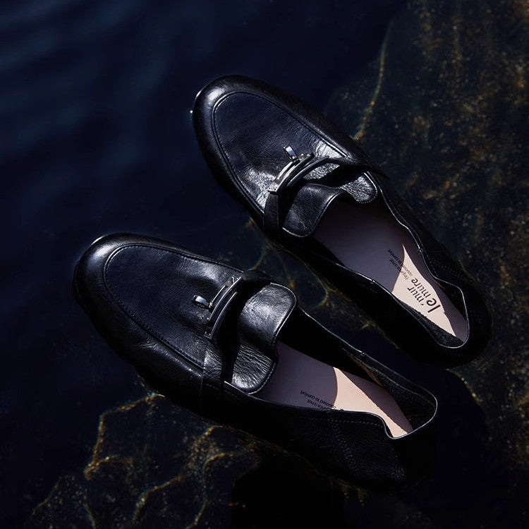 Herrer Premium Læder Slipper med dekorativt accent Stilla