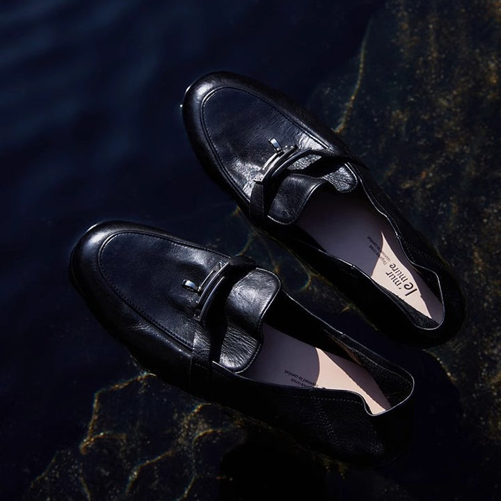 Herrer Premium Læder Slipper med dekorativt accent Stilla