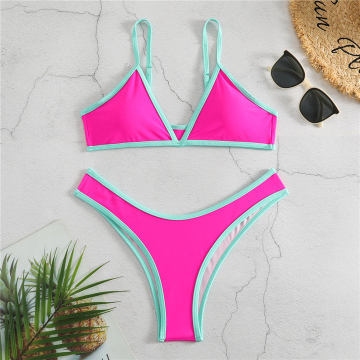 Dame Triangel-Bikini med elegant søm og sportlig snit Skovae