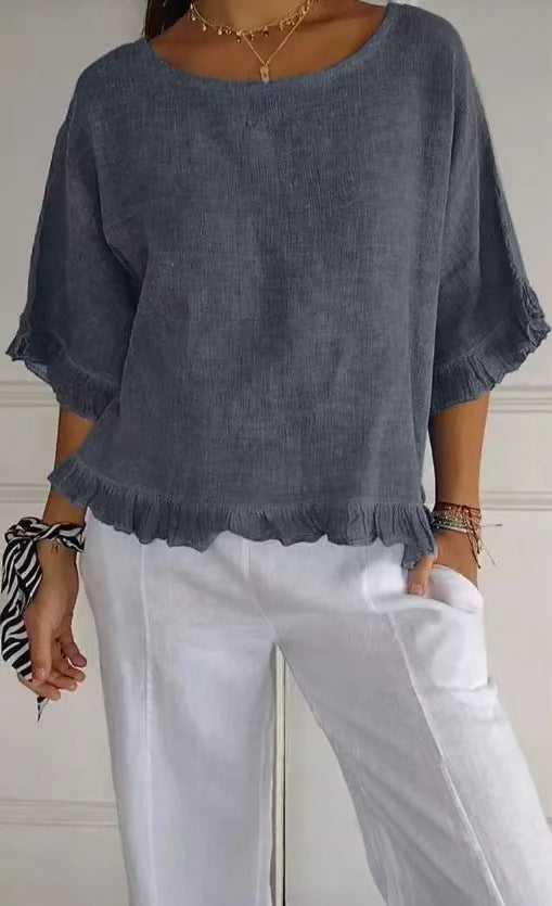 Femme Relaxed Fit Rødfald Top Stilla