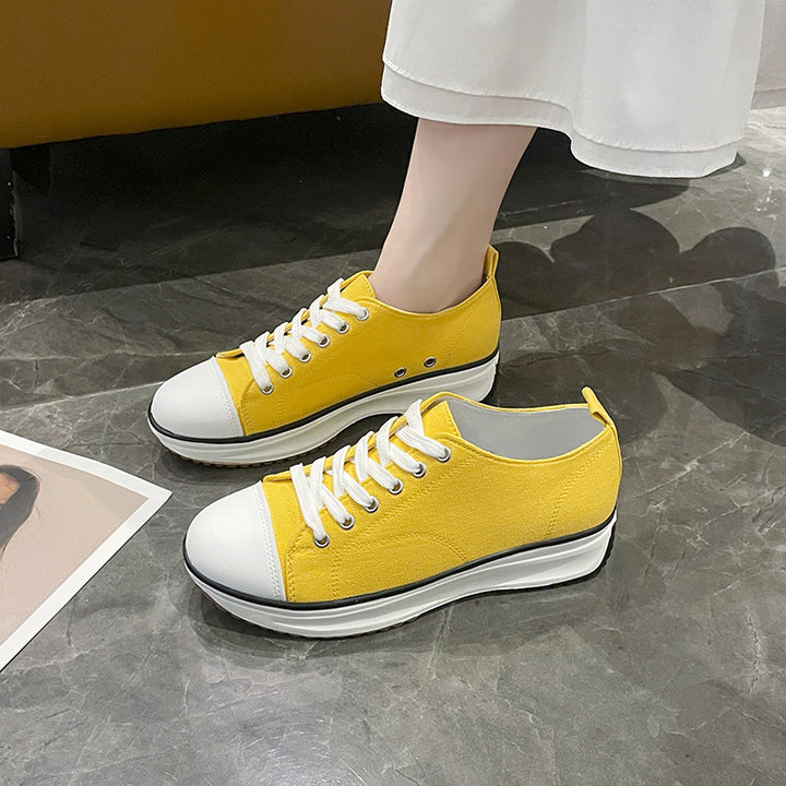 Dame Sporty Sneakers med åndbar canvas-overflade og komfortabel dæmpning Stilla