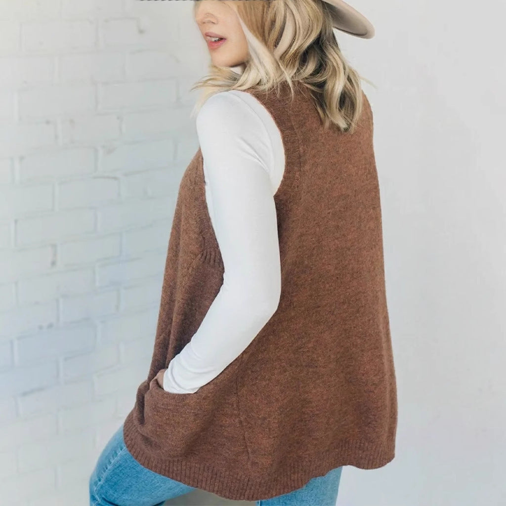 Dame Oversized Strikpullover Stilla