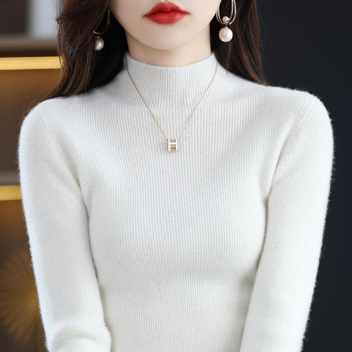 Dame elegant turtleneck sweater lavet af fin strik Stilla