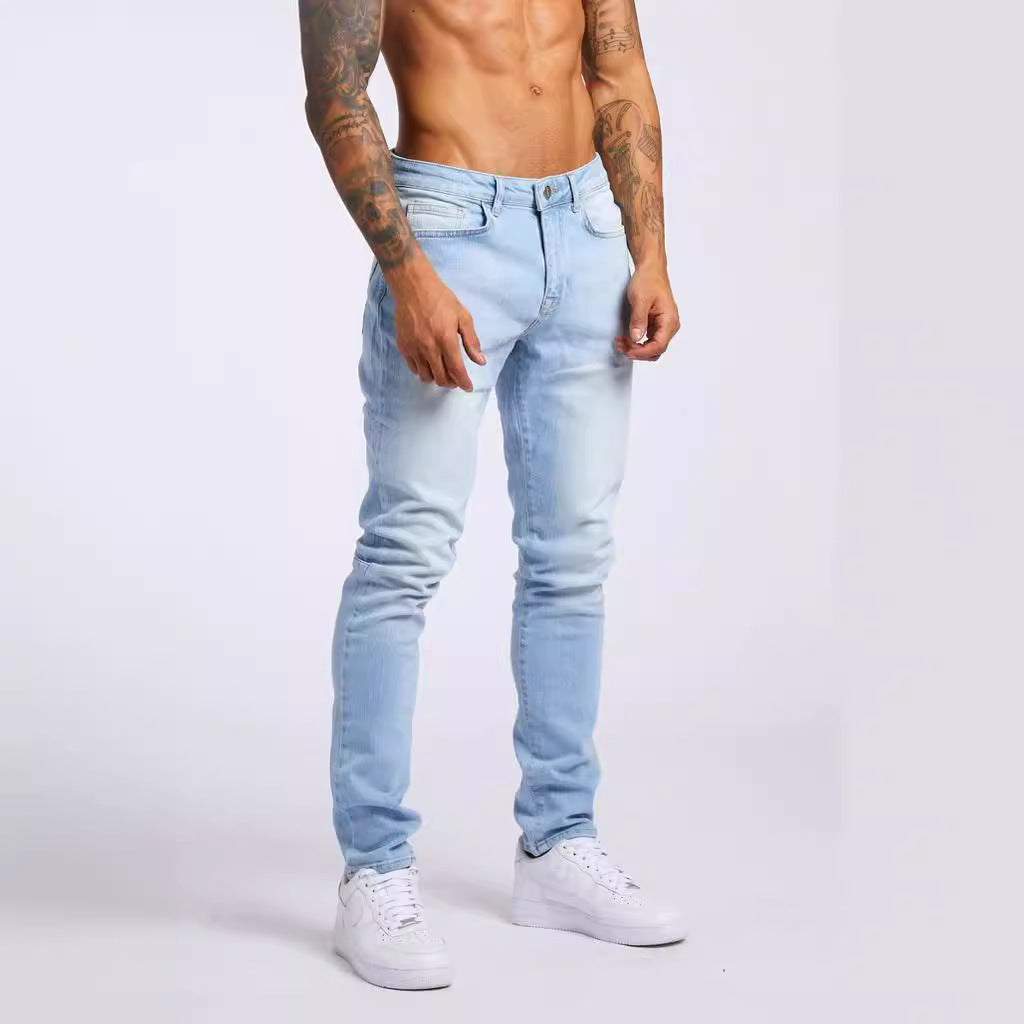 Herrer Slim-Fit Denim Jeans med hoftefremhævende snit og høj elasticitet Stilla