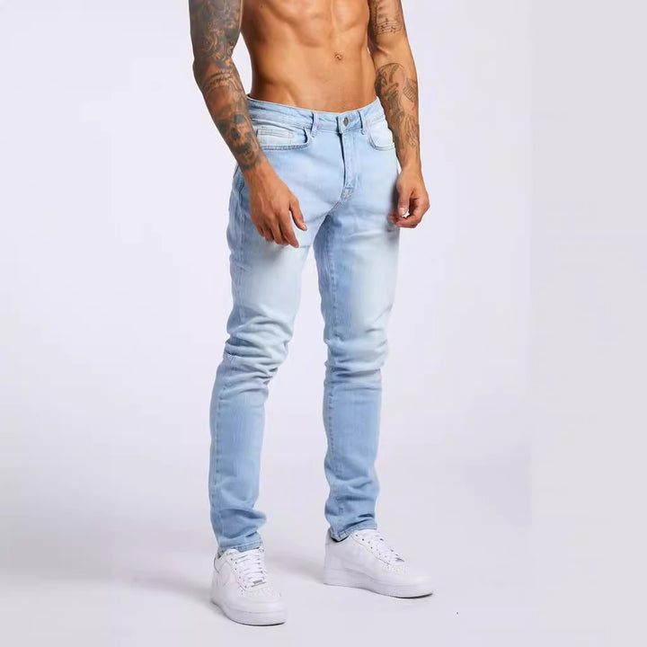 Herrer Slim-Fit Denim Jeans med hoftefremhævende snit og høj elasticitet Stilla
