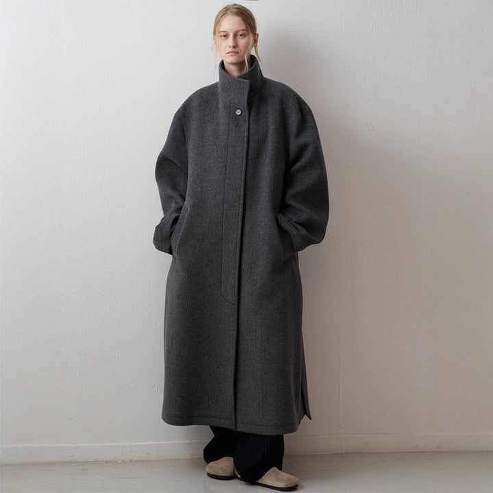 Kvinders elegante og oversized uldfrakke Stilla