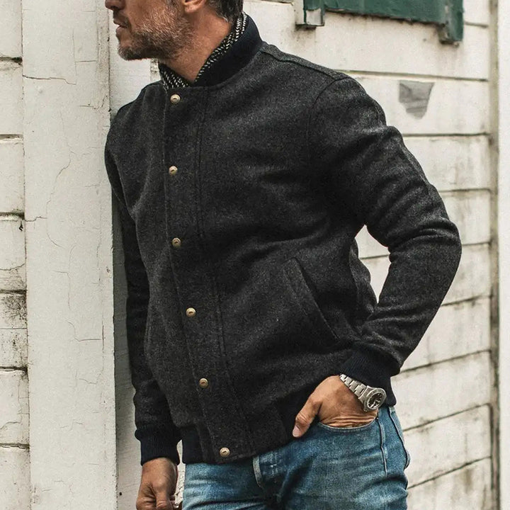 Herrer sporty uld bomberjakke Stilla