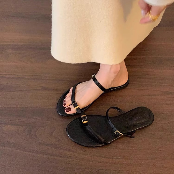 Damer Elegante Minimalistiske Glid-Sandaler Stilla