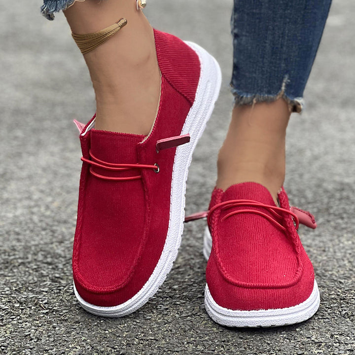 Dame afslappede Slip-On Sneakers med struktureret overflade og skridsikker sål Stilla