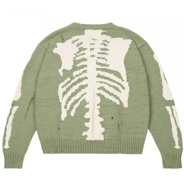 Dame sweatshirt med iøjnefaldende skeletmønster Stilla