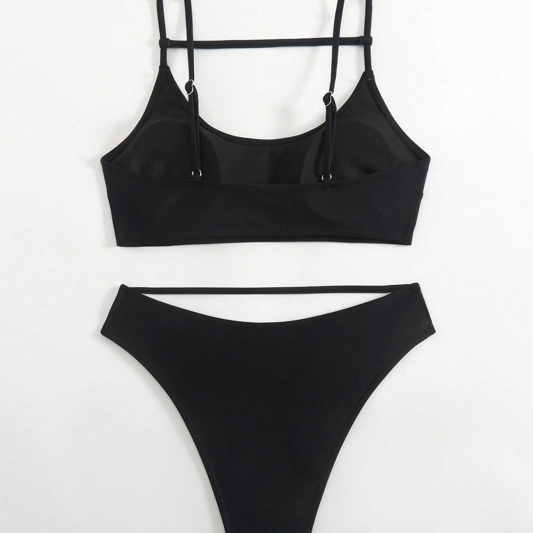 Dame Triangel-Bikini-Sæt med innovativt snit og justerbare stropper Skovae