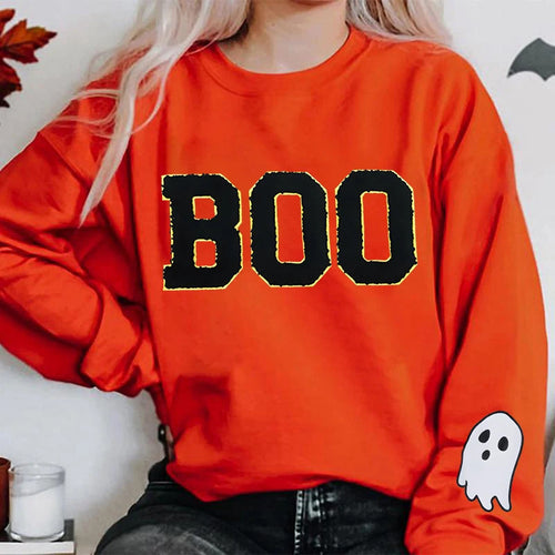 Kvinder sweatshirt med skræmmende print Stilla