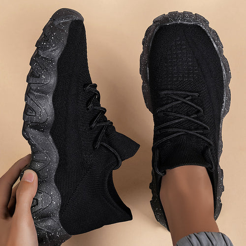 Herrernes strik-sneakers med skridsikker sål og elastisk indgang Stilla
