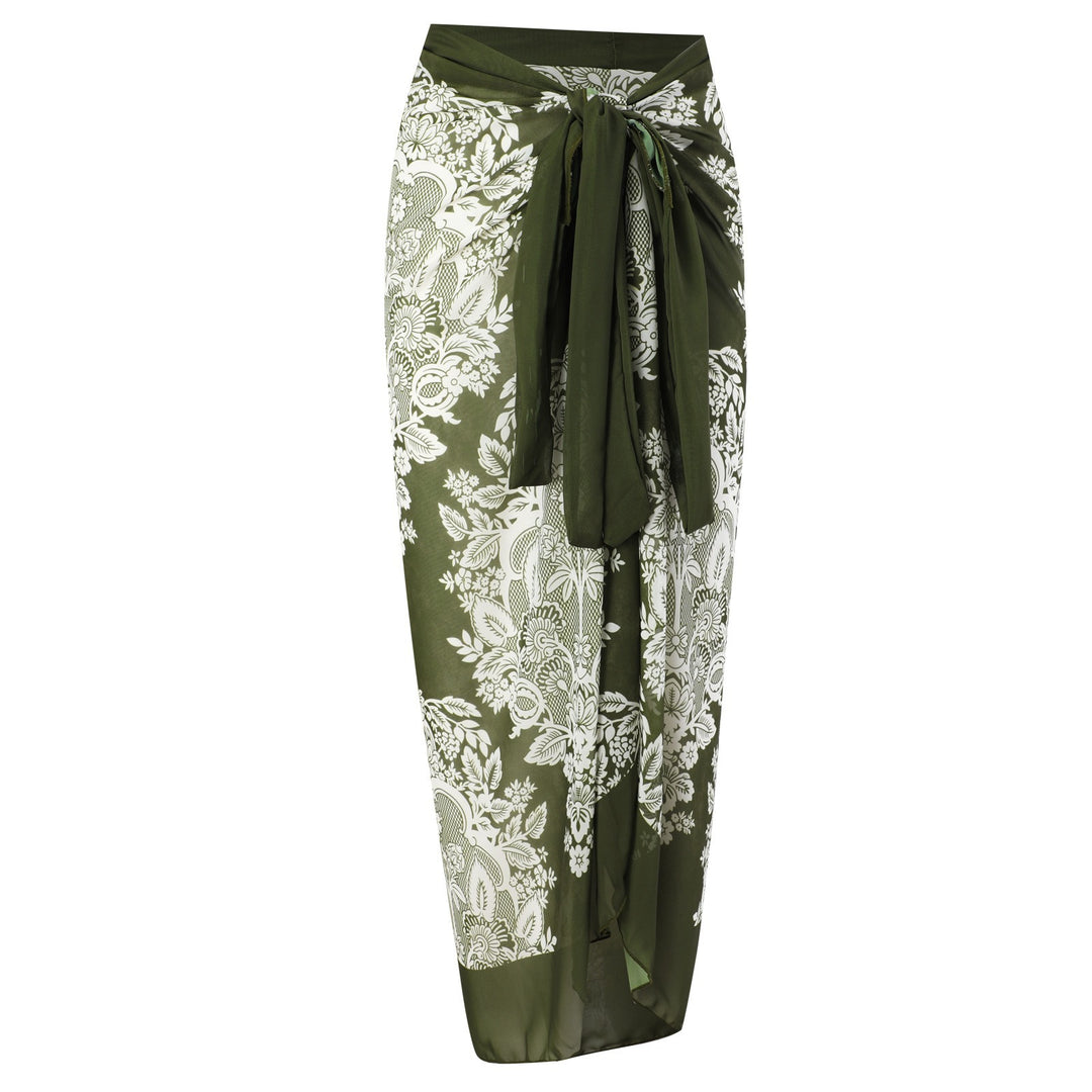Dame indviklet badedragt med matchende sarong Stilla
