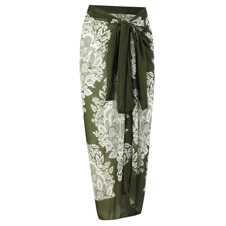 Dame indviklet badedragt med matchende sarong Stilla