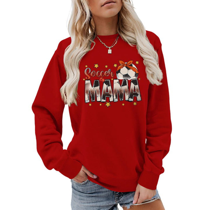 Kvinders sweatshirt med iøjnefaldende "Soccer Mama" print og behagelig pasform Stilla
