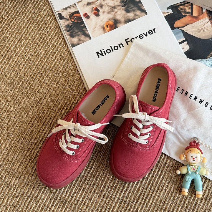 Femme Canvas Snøresneakers med polstret fodseng Stilla