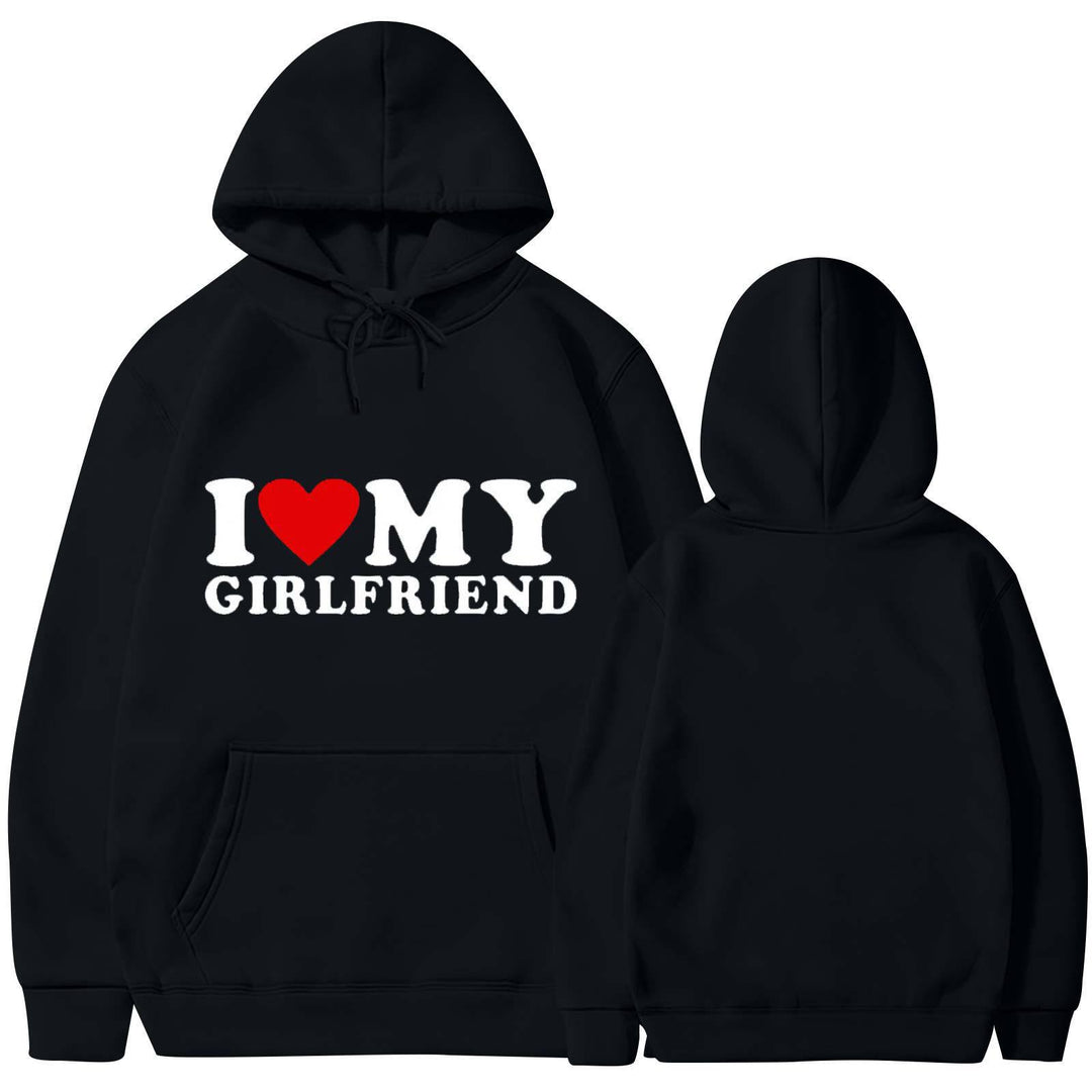 Kvinders afslappede hoodie med hjertegrafik Skovae